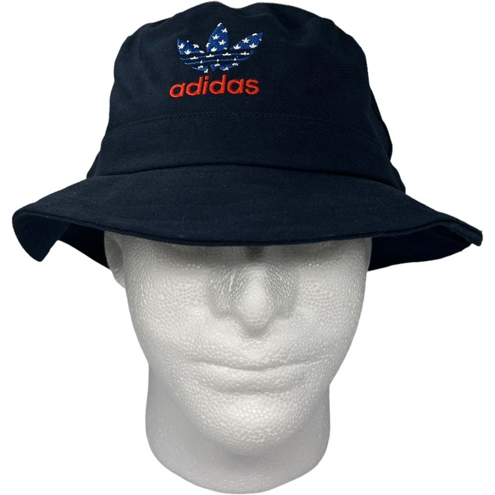 Adidas Americana Navy Blue Bucket Hat  One Size Stars and Stripes New Stars Logo